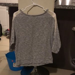 Grey Quarter length sleeve sweater